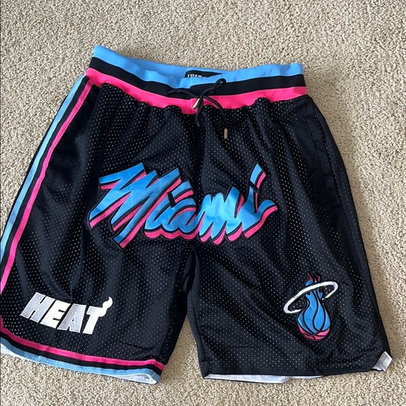 Just Don Miami Heat Black Basketball Shorts